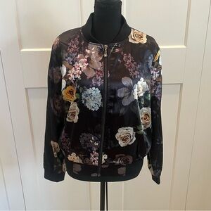 V Cristina Floral Bomber Jacket